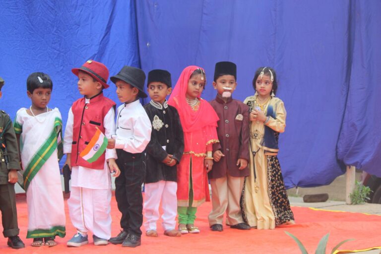 Children in fancy dress competition at Shahbaaz school and PU college