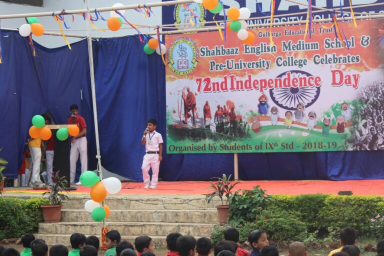 Independence day at Shahbaaz school and PU college