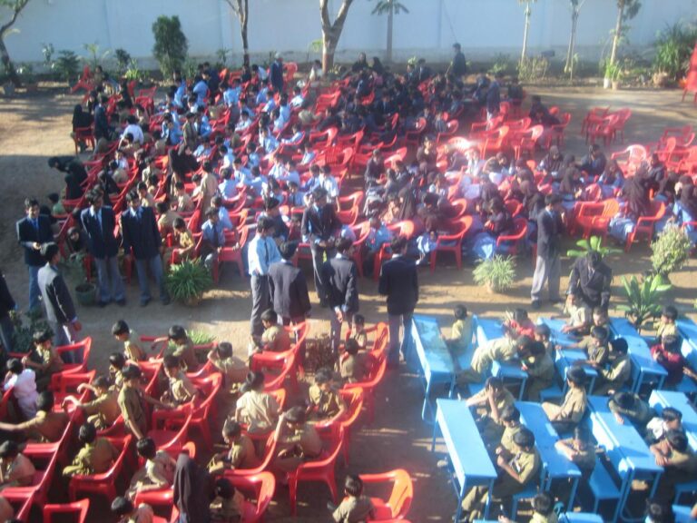 Students at Silver jubilee of Shahbaaz school and Pu college