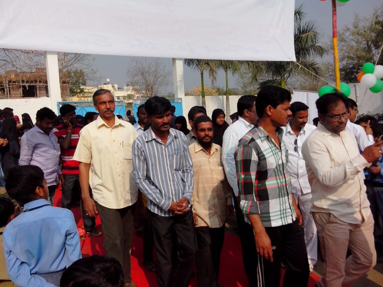 Parents in Science Exhibition of Shahbaaz school and PU college