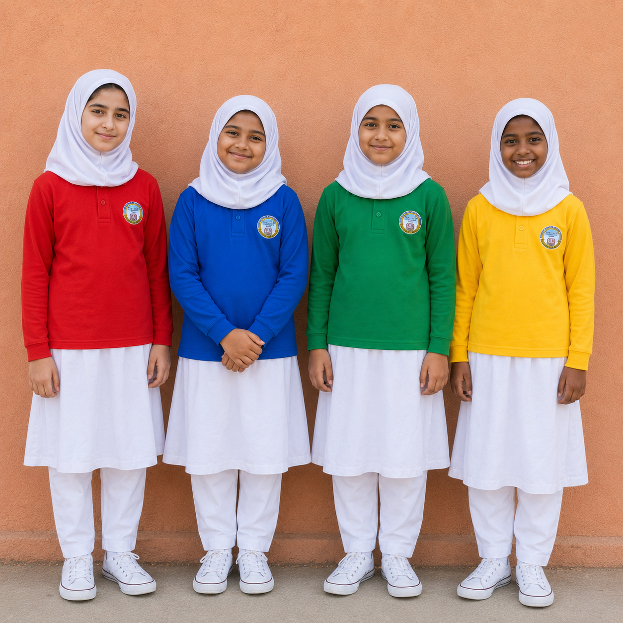 Shahbaaz House Colours School Uniform for Girls