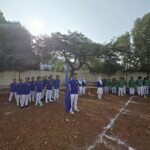 House Blue Sports Representatives in the Shahbaaz school playground behind the school building.