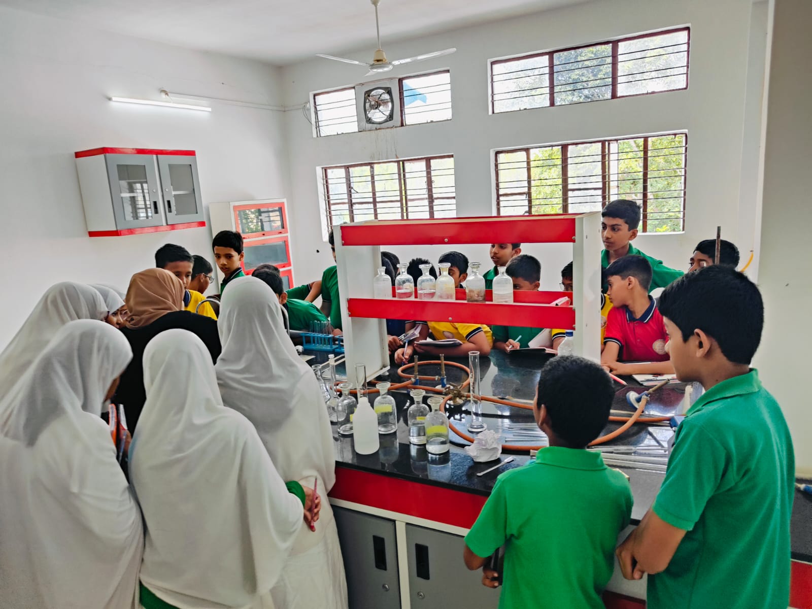 Chemistry Lab Lesson in Progress