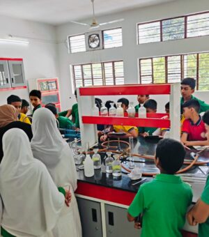 Chemistry Lab Session in Progress for Shahbaaz School Students