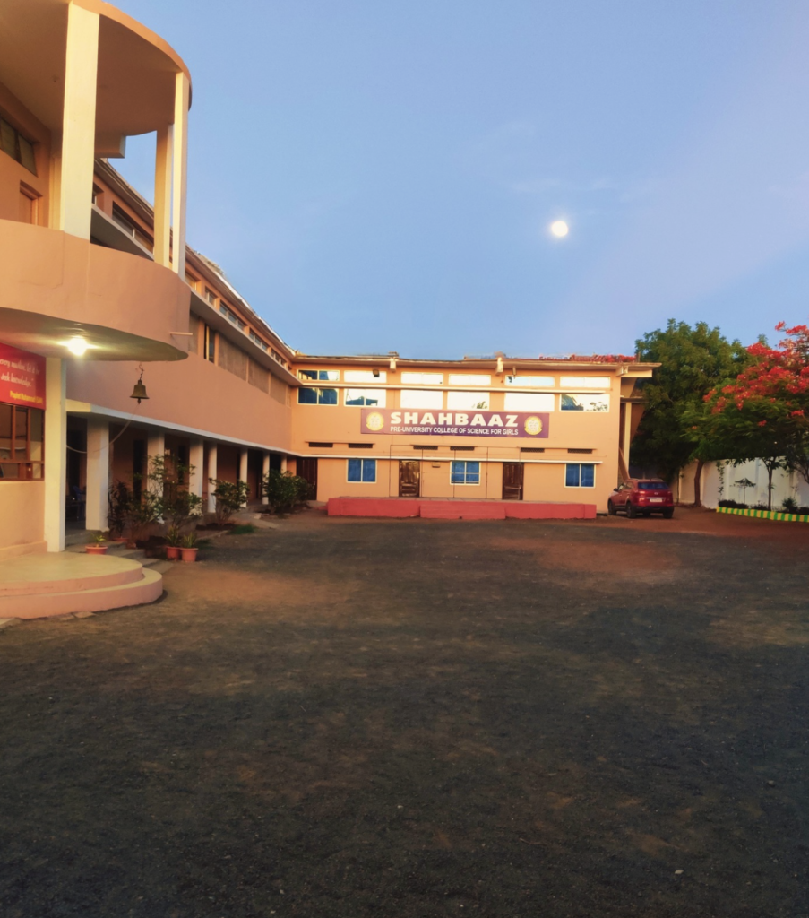 Shahbaaz School Building Facade Evening