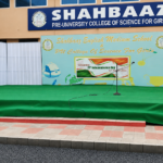 Shahbaaz School Green Carpet and Stage in the Assembly Ground