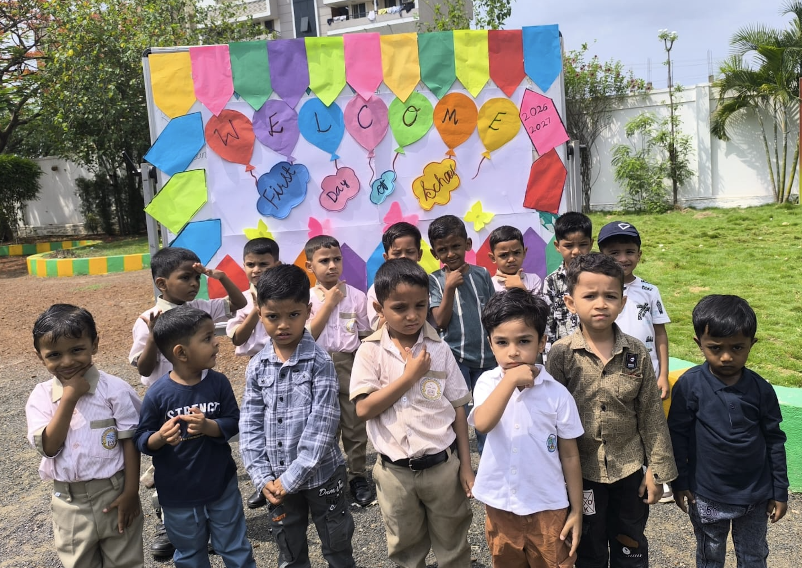 Welcome to School Photo Backdrop Board Shahbaaz School