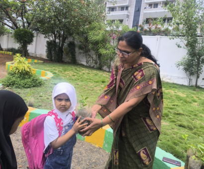 Primary School Students Getting Free Lemon and Guava Saplings as Gifts on First Day of School at Shahbaaz